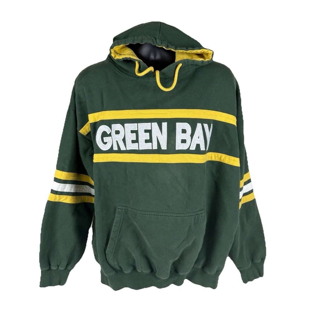Green Bay Packers Pullovers‎ Hoodie Black Canyon Outfitters Men's 2XL Green